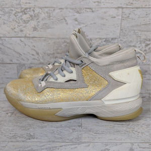 Adidas D Lillard 2 BHM Jesse Owens Basketball Shoes AQ7959 White Gold Men's 7